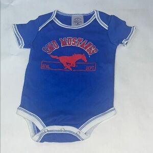 Rivalry Threads Blue and Red SMU Mustangs Baby Bodysuit